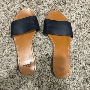 J Crew Sandals Black One Strap